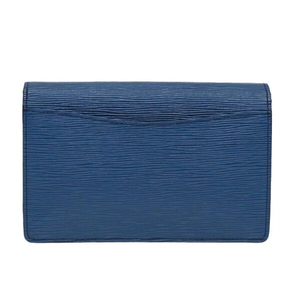 LOUIS VUITTON Epi Montaigne 23 Clutch Bag Blue - Picture 3 of 16